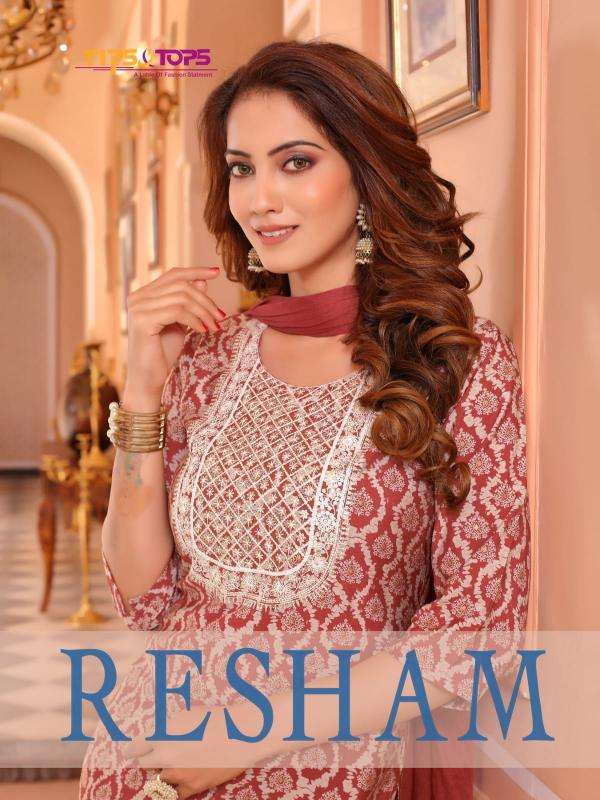 Tips Tops Resham Chanderi Modal Designer Readymade Suit